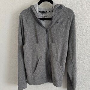 Nike Men's Zip-Up Gray Sweater